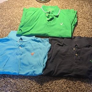 American Eagle polo shirts 3 combo set sz medium
